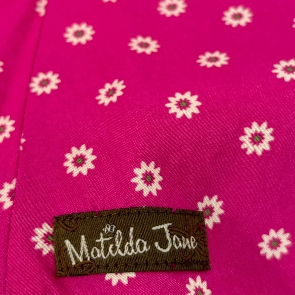 Matilda Jane Fuchsia Pink Polka Dot Fit-and-Flare Dress